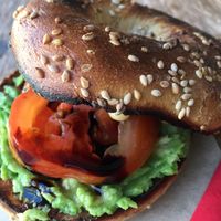 Vegan 1 bagel  at The Mule on Rouge in Berwick Upon Tweed