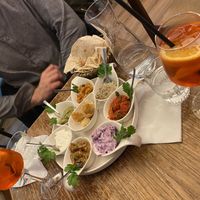 Mixed plate with entrées at Restaurant Vege in Paris