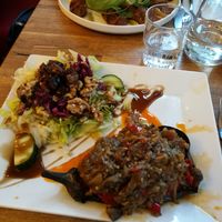 Smashed eggplant at Restaurant Vege in Paris