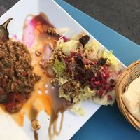 Aubergine farcie et salade composée   at Restaurant Vege in Paris