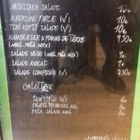 the menu at Restaurant Vege in Paris