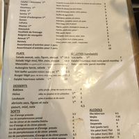 Menu at Restaurant Vege in Paris