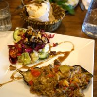 Stuffed aubergine (vegan) at Restaurant Vege in Paris