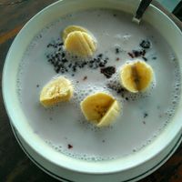 black rice coconut pudding at Karsa Cafe in Tegallalang