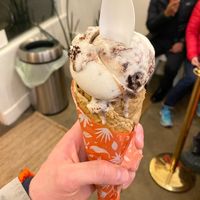 supercookies and cream on a waffle cone at Frankie & Jo's - Ballard in Seattle