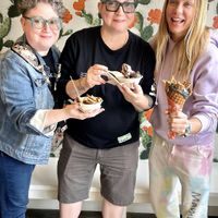 Ice cream parlor with friends   at Frankie & Jo's - Ballard in Seattle