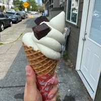 Soft serve with brownie bites at Frankie & Jo's - Ballard in Seattle