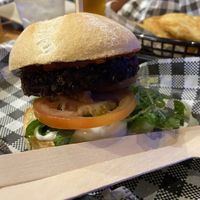 Vegan burger at N17 Burger Co in Port Douglas