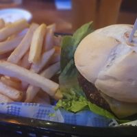 Burger with chips at N17 Burger Co in Port Douglas