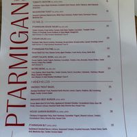 Menu from sister restaurant across the street (Ptarmigan)  at Tundra Inn in Churchill