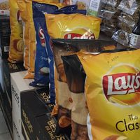 The biggest chip packets you ever saw at Sibling Vegan Grocer & Liquor in Altona