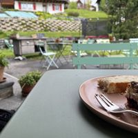 Seating  at Café LIV in Murren