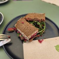 Vegan sandwich   at Café LIV in Murren