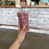 Buddha-licious Smoothie, sub oat milk  at Buddha-Full - Northwoods Village in North Vancouver