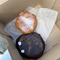 Portland cream and raspberry Romeo  at Universal Studios - Voodoo Doughnut in Orlando