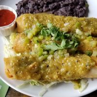 Vegan Flautas, spicy but AWESOME at Bagby Beer Company in Oceanside