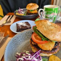 Bagels and brownies 😋 at VegOut on Charles in Launceston