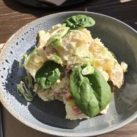 Potato salad is delicious 😋  at VegOut on Charles in Launceston