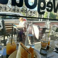 Vegan wraps at VegOut on Charles in Launceston