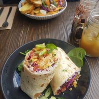 Burrito at VegOut on Charles in Launceston