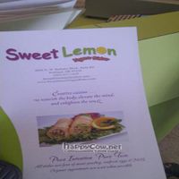 the menu at Sweet Lemon Vegan Bistro in Portland