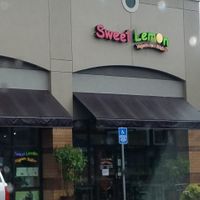 outside at Sweet Lemon Vegan Bistro in Portland