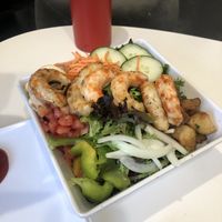 Not real shrimp 😉 at The Modern Vegan in Las Vegas
