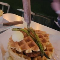 Chicken and waffles at The Modern Vegan in Las Vegas
