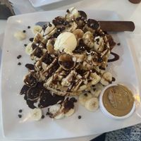 Chocolate waffle (ex)  at The Modern Vegan in Las Vegas