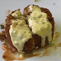 Crab Cakes are delicious   at The Modern Vegan in Las Vegas