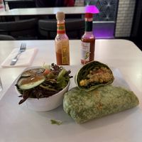 Crab cake wrap   at The Modern Vegan in Las Vegas