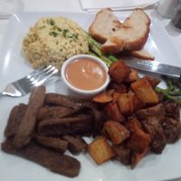 Steak and v'eggs at The Modern Vegan in Las Vegas