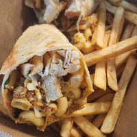 I think they forgot the cheese part of the mac&cheese. at The Modern Vegan in Las Vegas