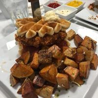 Chicken and waffles at The Modern Vegan in Las Vegas