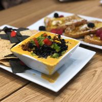 Loaded Queso Dip and The Fenchie at The Modern Vegan in Las Vegas