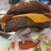 All American burger   at The Modern Vegan in Las Vegas