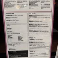Menu   at The Modern Vegan in Las Vegas