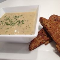 Truffle mushroom soup at The Modern Vegan in Las Vegas