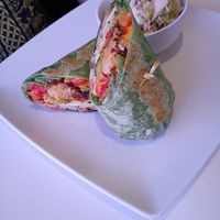 "Crab" cake wrap at The Modern Vegan in Las Vegas