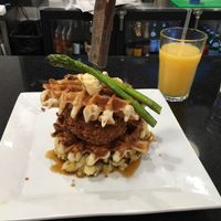 Chicken and waffles  at The Modern Vegan in Las Vegas