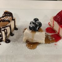 Trio cheesecake  at The Modern Vegan in Las Vegas