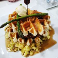 Chicken and waffles at The Modern Vegan in Las Vegas