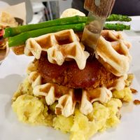 Chick’n and waffles  at The Modern Vegan in Las Vegas