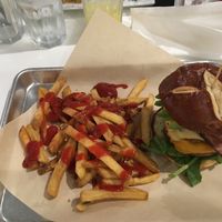 The Queen burger...sooo good! at The Modern Vegan in Las Vegas