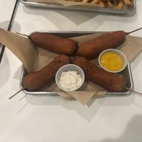 Corn dogs! Really good! at The Modern Vegan in Las Vegas