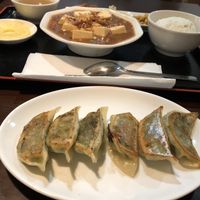 Mapo tofu set and gyoza side. at Ren - Nakagyo Ward in Kyoto