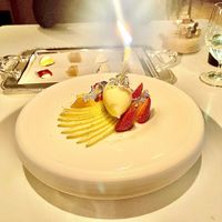 Vegan birthday snack   at Pollen Street Social in London