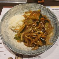 Stir-fried glass noddles with vegetables at Cro.K in Zagreb