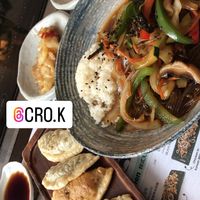 Mandu, japchae, kimchi  at Cro.K in Zagreb
