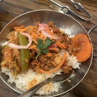 Vegan vegetable curry… Perfectly seasoned with crispy vegetables   at Walt Disney World - Tusker House Restaurant in Lake Buena Vista